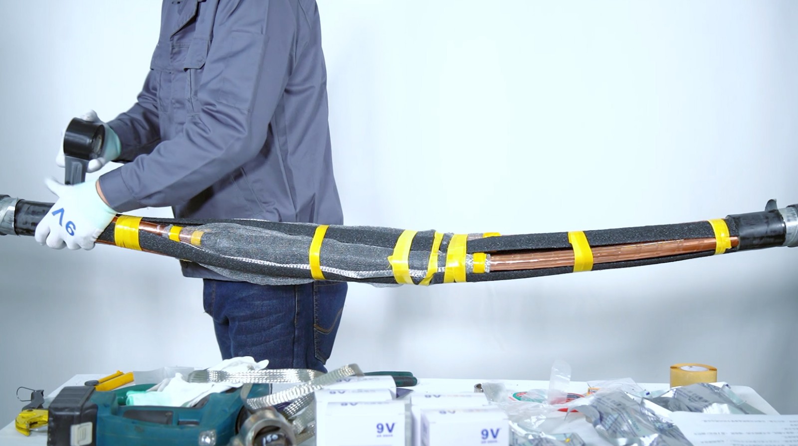 冷縮中間接頭安裝 冷縮中間接頭安裝